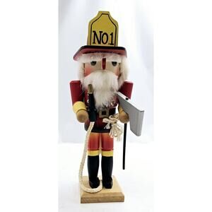 Vintage Nutcracker Village Fireman No 1 Nutcracker 11" Tall 1993 Christmas